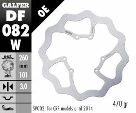 Galfer Front Brake Disc WAVE FIXED 260x3mm HONDA CRF 450 RX COUNTRY 2015