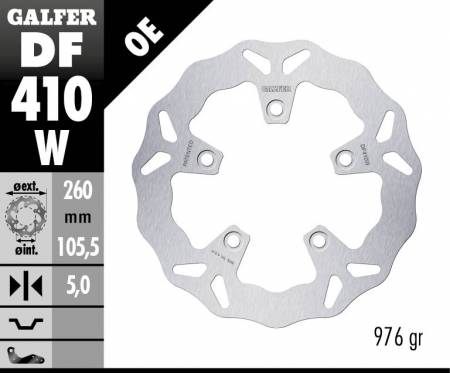 DF410W Galfer Front Brake Disc WAVE FIXED 260x5mm KYMCO XCITING 250 2006