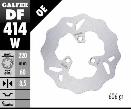 DF414W Galfer Front Brake Disc WAVE FIXED 220x3,5mm KYMCO PEOPLE 50 1999 > 2004