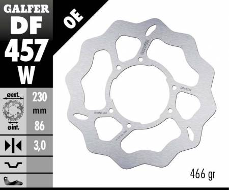 DF457W Galfer Front Brake Disc WAVE FIXED 230x3mm YAMAHA DT 125 R/RE 1988 > 2004