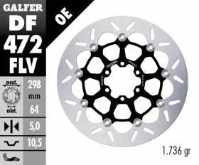 Galfer Front Brake Disc FLOATING (C. STEEL) 298x5mm VICTORY CROSS COUNTRY 2010