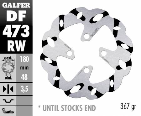 DF473RW Galfer Front Brake Disc WAVE FIXED GROOVED 180x3,5mm MBK BOOSTER 50 NAKED 2006