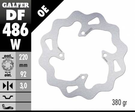 DF486W Galfer Front Brake Disc WAVE FIXED 220x3mm YAMAHA DT 50 R 1994 > 1995