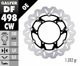 Galfer Front Brake Disc WAVE FLOATING COMPLETE (C. ALU.) 320x5mm YAMAHA YZF-R7/OW02 RACE 1999