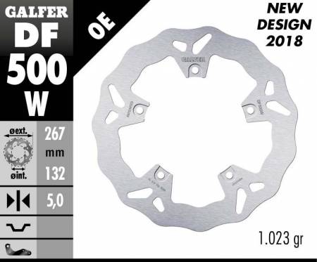 DF500W Galfer Front Brake Disc WAVE FIXED 267x5mm YAMAHA X - MAX 125 ABS 2015