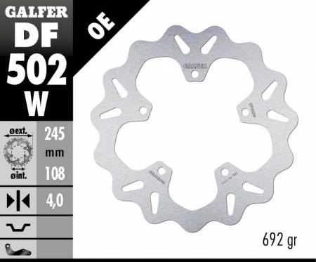 DF502W Galfer Front Brake Disc WAVE FIXED 245x4mm YAMAHA SP 125 MAGESTY (TAIWAN) 1999