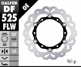 Galfer Front Brake Disc WAVE FLOATING (C. STEEL) 267x4mm YAMAHA XP 500 T-MAX ABS 2008