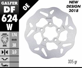 Galfer Front Brake Disc WAVE FIXED 174x3mm ITALJET DRAGSTER 50 1998