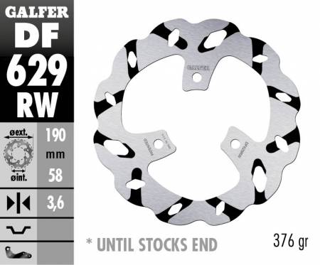 DF629RW Galfer Front Brake Disc WAVE FIXED GROOVED 190x3,6mm APRILIA GULLIVER 50 LC 1996 > 1997