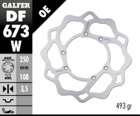 Galfer Front Brake Disc WAVE FIXED 250x3,5mm HM CRM 50 2009 > 2013