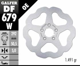 Galfer Front Brake Disc WAVE FIXED 292x5mm HARLEY DAVIDSON EARLY 87 1984