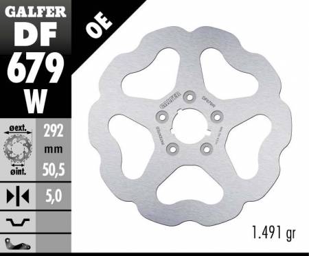 DF679W Galfer Front Brake Disc WAVE FIXED 292x5mm HARLEY DAVIDSON FXWG SERIES 1984 > 1986