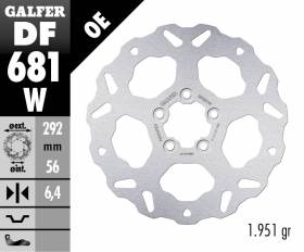 Galfer Disco Freno Posteriore WAVE FIXED 292x6.4mm HARLEY DAVIDSON XLH SPORTSTER R 2005