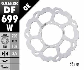 Galfer Front Brake Disc WAVE FIXED 290x3,5mm HM DERAPAGE 50 2009