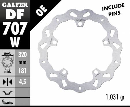 DF707W Galfer Front Brake Disc WAVE FIXED 320x4.5mm BMW R 1150 RT 2001