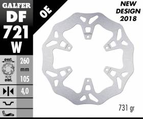Galfer Front Brake Disc WAVE FIXED 260x4mm PIAGGIO MP 3 NEW 500 SPORT ABS/ASR 2015