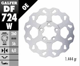 Galfer Disco Freno Posteriore WAVE FIXED 260x6mm HARLEY DAVIDSON XL SPORTSTER LOW 2007