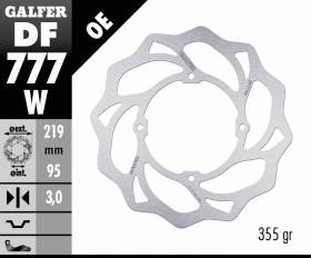 Galfer Disque de Frein Devant WAVE FIXED 219x3mm KTM 150 SX 17/14 2015 > 2018