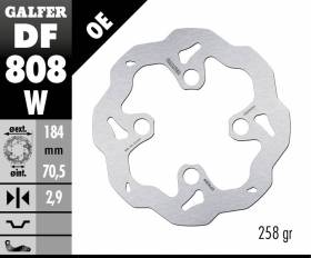 Galfer Front Brake Disc WAVE FIXED 184x2,9mm SHERCO 250 ST 2015