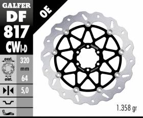 Galfer Disque de Frein Avant droite WAVE FLOATING COMPLETE 320x5m MOTO GUZZI MGX-21 2016 > 2020