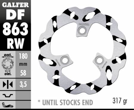DF863RW Galfer Rear Brake Disc WAVE FIXED GROOVED 180x3,5mm PEUGEOT SPEEDFIGHT LC 1997