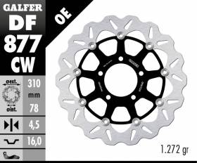 Galfer Front Brake Disc WAVE FLOATING COMPLETE (C. ALU.) 310x4,5mm TRIUMPH SPEED FOUR 2003