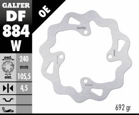 Galfer Rear Brake Disc WAVE FIXED 239x4,5mm BUELL XB 12 XT ULYSSES 2009 > 2010