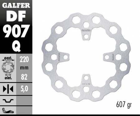 DF907Q Galfer Disque de Frein Arrière CUBIQ FIXED 220x5mm TRIUMPH STREET TRIPLE S 2017