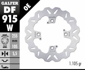 Galfer Rear Brake Disc WAVE FIXED 255x5,5mm TRIUMPH THRUXTON 865 ACE 2015