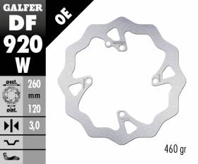 Galfer Front Brake Disc WAVE FIXED 260x3mm SHERCO 450 SEF-R FORK WP-KYB 2015 > 2016