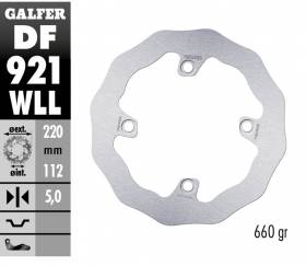 Galfer Rear Brake Disc WAVE FIXED SOLID 220X5MM SHERCO 250 SE-R FORK SACHS 2013 > 2014