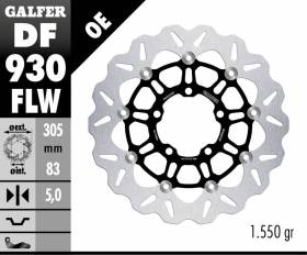 Galfer Front Brake Disc WAVE FLOATING (C. STEEL) 305x5mm TRIUMPH TIGER 800 XRx ABS 2015