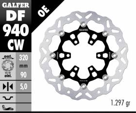 Galfer Disco de Freno Delantero WAVE FLOATING COMPLETE (C. ALU.) 320x5mm KTM RC 390 2017 > 2021