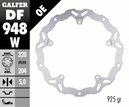 DF948W Galfer Front Brake Disc WAVE FIXED 320x5mm KTM RC 390 2022