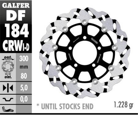 DF184CRWI Galfer Front Brake Disc WAVE FLOATING GROOVED LEFT (C. ALU.) 300x5 KAWASAKI Z 750 R SE 2012
