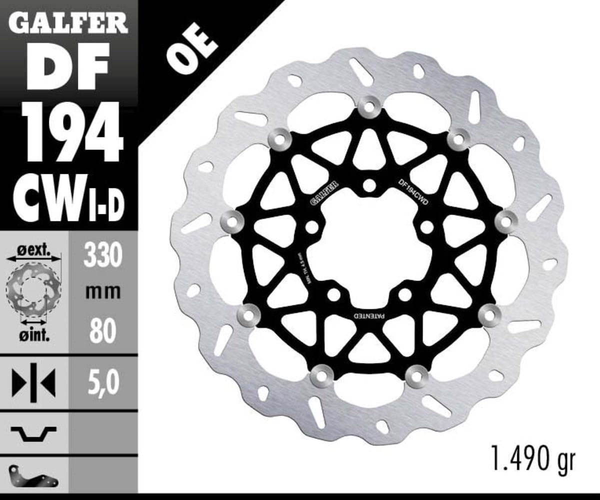 d Galfer Disco Freno Anteriore Wave Floating Complete Right(C. Alu