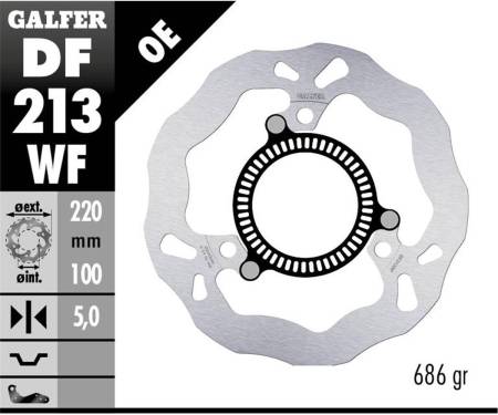 DF213WF Galfer Disco Freno Posteriore WAVE FIXED 220x5mm + PHONIC KAWASAKI NINJA 500 2024