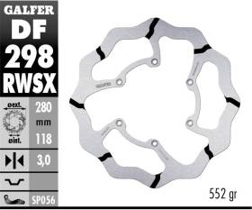 Galfer Front Brake Disc WAVE FIXED GROOVED OVERSIZE 280x3mm FANTIC XXF 450 BLACK EDITION 2024