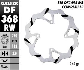 Galfer Front Brake Disc WAVE FIXED GROOVED 270x3mm SUZUKI RM 250 Z 2019