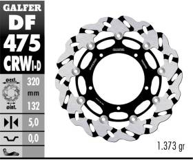 Galfer Front Brake Disc WAVE FLOATING GROOVED RIGHT (C. ALU.) 320x5mm YAMAHA YZF-R1M 2015 > 2023