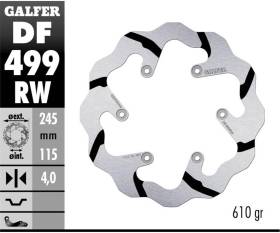Galfer Rear Brake Disc WAVE FIXED GROOVED 245x4mm YAMAHA YZ 250 F, WR F 4T 2003 > 2006