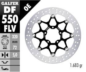 Galfer Front Brake Disc ROUND FLOATING (C. STEEL) 320X5MM ROYAL ENFIELD CONTINENTAL GT 650 2018