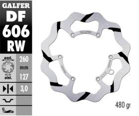 Disque de frein avant Galfer WAVE FIXED GROOVED 260x3mm HUSABERG 450 FE 2012