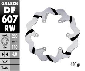 Galfer Disco Freno Posteriore WAVE FIXED GROOVED 220x4mm KTM 530 XC SIX DAYS 2010