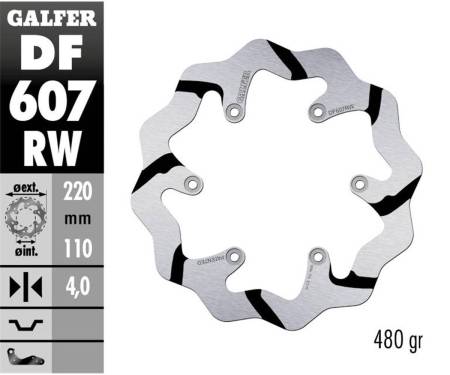 DF607RW Galfer Rear Brake Disc WAVE FIXED GROOVED 220x4mm KTM 450 RALLY REPLICA 2023
