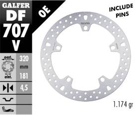 Galfer Front Brake Disc ROUND FIXED 320x4.5mm BMW S 1000 R NAKED 2020