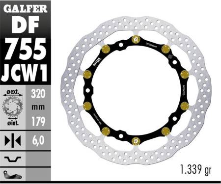 DF755JCW1G03 Galfer Front Brake Disc WAVE FLOATECH 320X6MM (FRONT) BMW S 1000 XR (HAYES CALIPERS) 2020