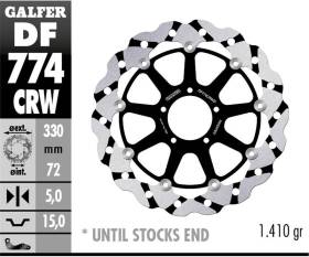 Galfer Front Brake Disc WAVE FLOATING GROOVED (C. ALU.) 330x5mm DUCATI STREETFIGHTER S 2009