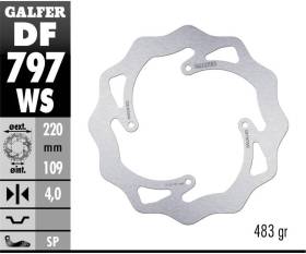 Galfer Disco Freno Posteriore WAVE FIXED OVERSIZE 220x4mm KTM FREERIDE E-XC 2015