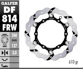 Galfer Disco Freno Anteriore WAVE FLOATING GROOVED (C. STEEL) 260x3mm BETA 450 RR 4T ENDURO 2013
